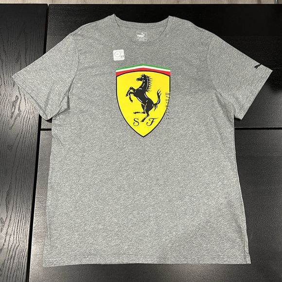 Ferrari Puma Grey Performance T-Shirt - 2XL - Picture 1 of 8